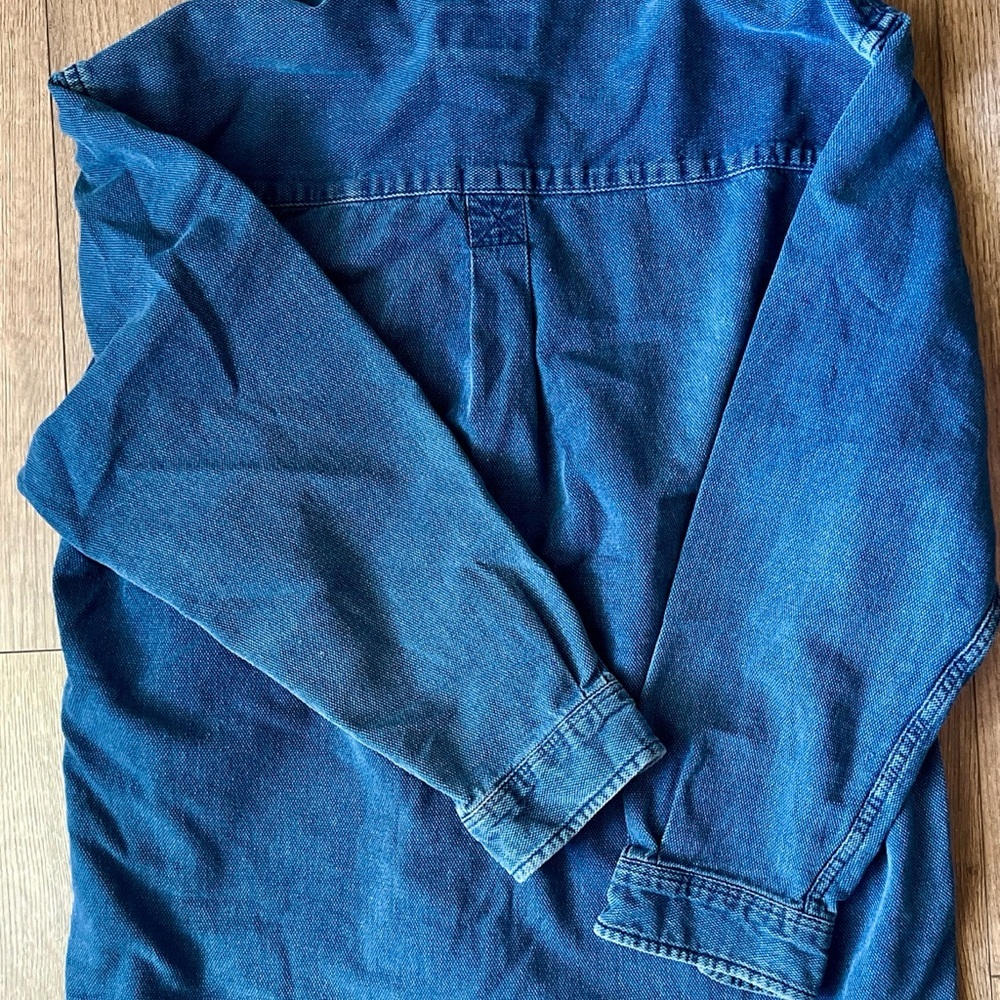 Blue Eddie Bauer Classic Cotton Shirt - Picture 3 of 4